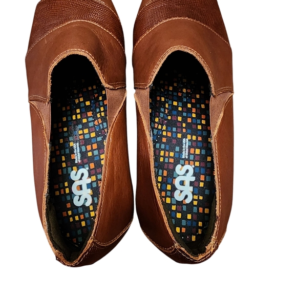 SAS Nora Slip On Brown Leather Women's Loafers Size 9.5 - Picture 7 of 12